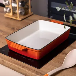 Форма для запікання чавунна 3 л, помаранчевий Yongkang HP-FLG-16 ORANGE - мініатюра 2