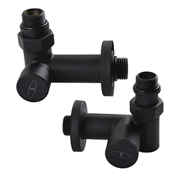Набір Кран вентильний кутовий з американкою Solomon Lux 1/2″ 7777 TEN (2шт.) Black 000020286 - мініатюра 5