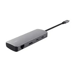 Адаптер Trust Dalyx 8in1 USB-C> 1xUSB-А 3.2/USB-A 2.0/2xUSB-С/HDMI/Ehernet/SD/microSD, Алюміній, 0. teh0018493 - мініатюра 5