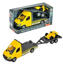Автомобіль "Mercedes-Benz Sprinter" Евакуатор з лафетою 39741 Tigres, жовтий, в коробці (4820159397419) - мініатюра 2