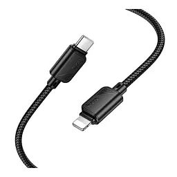 Кабель синхронизации Hoco X113 Nylon braided PD27W/3A Type-C to Lightning 1m Black (36774_3609171) - миниатюра 3