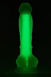 Фалоімітатор Radiant Glow In The Dark Soft 17.5 см зелений - мініатюра 4