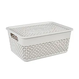 Кошик Stars Plast з кришкою бежевий 3.5 л (94254/беж)