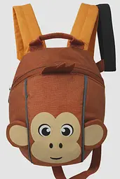 Рюкзак дитячий маленький Riciclo Kleinkinder Rucksack 20x17x10 см поліестер коричневий (мавпка)