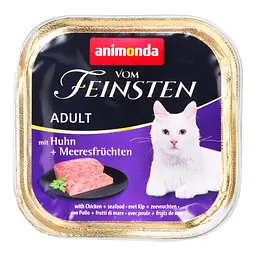 Вологий корм для котів Animonda Vom Feinsten Adult with Chicken + Seafood, з куркою та морепродуктами, 100 г - мініатюра 2
