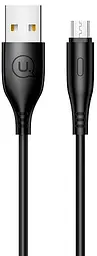 USB Кабель Usams microUSB U18 Round 2A 1.0m Чорний