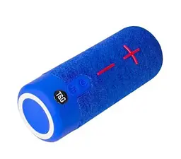 Портативна бездротова Bluetooth-колонка TG-619C з потужним звучанням LED-підсвіткою і ремінцем для перенесення Синій - мініатюра 2