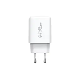 Мережевий зарядний пристрій ArmorStandart Poweraze 20W GaN Type-C + USB-A White (ARM87066) - мініатюра 2