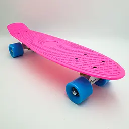Пенні борд скейт 55х15см до 80кг ABEC 7 матові колеса скейтборд Penny Board Pastel Series малиновий