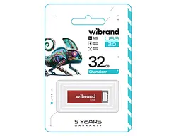 Флешка Wibrand 32 GB Chameleon Red USB 2.0 (WI2.0/CH32U6R) - мініатюра 2