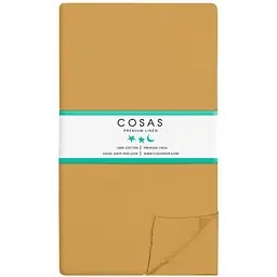 Простирадло Cosas полуторне 155х240 curcuma, гірчичний (Ranfors_Mustard_155s)