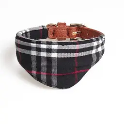 Нашийник-бандану для собак із забарвленням Burberry чорного кольору S Multibrand zoo0006015