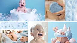 Губка для купання дітей і новонароджених немовлят гіпоалергенна дитяча мочалка м'яка Babyono блакитний - мініатюра 5