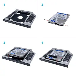 Фрейм-перехідник Grand-X HDD 2,5'' SATA2/SATA3 Slim 9,5mm (HDC-24С) - мініатюра 4
