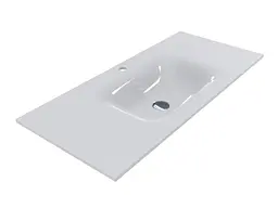 Умивальник Miraggio JESSEL 1000 (0000796) Miramarble, Глянцевий, Накладний/Врізний, Білий