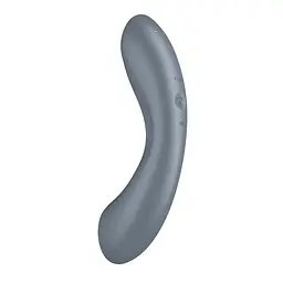 Вакуумний стимулятор клітора з вібрацією Satisfyer Curvy Trinity 1 сірий - мініатюра 7