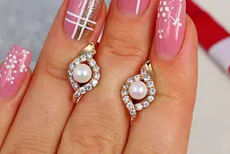 Сережки Xuping Jewelry набуття з перлинами 1,7 см золотисті - мініатюра 2