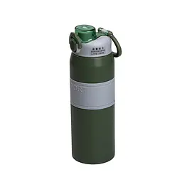 Термос Sport 800 мл з мундштуком і ручкою, зелений Yiwu HP-14-6GR - мініатюра 4