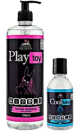 Iнтим-змазка Fresh Heaven для іграшок Play Toy 1000ml та охолоджуюча Сool Lube 250ml 