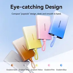 Універсальна мобільна батарея Vention 10000mAh 22,5W PD, USB-A, USB-C In/Out, Lightning In/Out, Синій - мініатюра 5