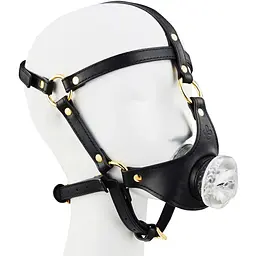 Маска-збруя для орального сексу Lockink Sevanda Blowjob Head Harness - мініатюра 3