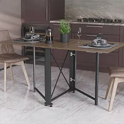 Стіл-книга трансформер Оріон 2 Ferrum-decor 750x1520x730 Чорний метал ДСП Дуб Сонома Трюфель 16 мм (FRD-104587)