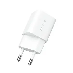 Зарядний пристрій адаптер Proove Silicone Power Plus 20 W (Type-C + USB) біле