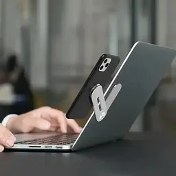 Магнітний металевий тримач для телефону до ноутбук Holder Multi-function 12 × 3 × 0,3 см на бічну панель - мініатюра 3