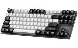 Механічна ігрова клавіатура GamePro MK-124-G USB Hot-Swap Outemu Red Switch Black-White - мініатюра 2