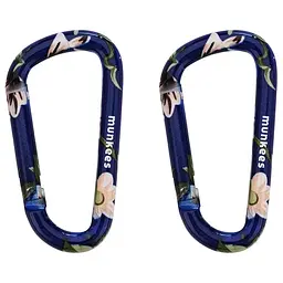 Карабіни Munkees 3323 Flower Blue 6 мм x 60 мм 2-Pack Синій