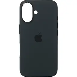 Силіконовий чохол з MagSafe для Apple iPhone 16 Plus чорний AAA [175887]