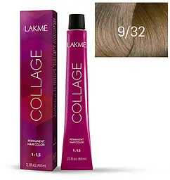Перманентна фарба для волосся Lakme Collage Creme Hair Color відтінок 9/32 (світлий блондин золотаво-фіолетовий) 60 мл - мініатюра 2