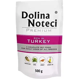 Вологий корм для собак Dolina Noteci Premium з індичкою 500 г - мініатюра 2
