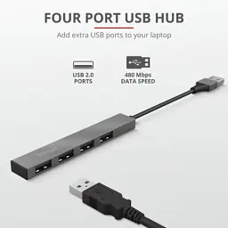 Концентратор Trust Halyx Aluminium 4-Port Mini USB Hub (23786_TRUST) - мініатюра 9