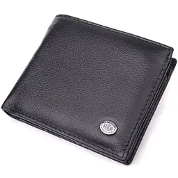 Стильний чоловічий гаманець із натуральної шкіри ST Leather 22457 чорний