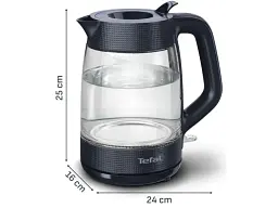 Електрочайник Tefal Morning Glass Kettle Black (KO2G08E0) - мініатюра 2