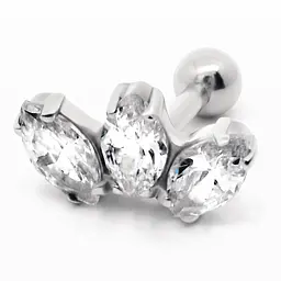 Сережка для хеліксу з білого золота (з40034)