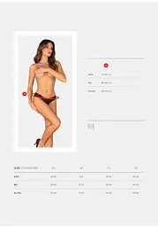 Трусики з відкритим доступом Obsessive Roxelia XL/ XXL чорний - мініатюра 7