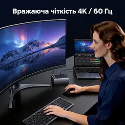 Док-станція USB-C з відсіком SSD UGREEN Revodok Pro CM923 10 в 1 HDMI до 4K 60 Гц M.2 NVMe (55735) - мініатюра 9