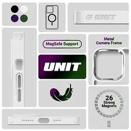 Чохол до мобільного телефона Armorstandart Unit MagSafe Apple iPhone 15 Pro Matte Clear Silver (ARM69349) - мініатюра 5
