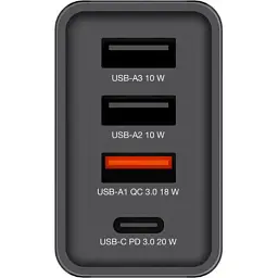 Зарядний пристрій Verbatim USB 30W PD3.0 4-ports black (49700) - мініатюра 3
