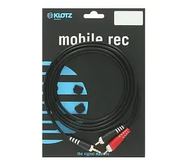 Коммутационный кабель Mini-Jack 3,5 — 2хRCA 1м KLOTZ AY7-0100 - мініатюра 1