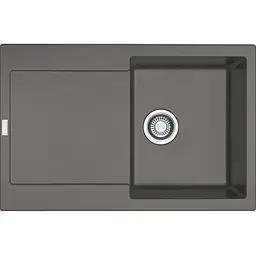 Кухонна мийка Franke Maris, фраграніт, прямокутник, з крилом, 780х500х200мм, чаша - 1, врізна, MRG 611, сірий камінь