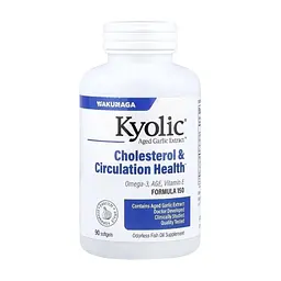 Витаминно-минеральный комплекс Kyolic Экстракт чеснока с Омега-3, Aged Garlic Extract, Cholesterol&Circulation Health (WAK-15049)