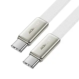 Кабель ACEFAST C24-03, Type-C to Type-C, 60W, 3A, 1.2m, Braided wire, Zinc alloy + TPE connectors, Білий - мініатюра 3