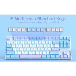 Клавіатура MageGee MK-STAR Red Switch (6971969721371-UA) Blue/White - мініатюра 2