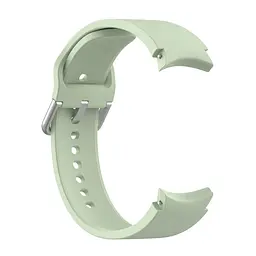 Силіконовий ремінець на смарт годинник Samsung Galaxy Watch 4 Classic 46mm/4 40mm/4 44mm/4 Classic 42mm/5 Pro 45mm/5 44mm/5 40mm/6 Classic 47mm/6 Classic 43mm/6 40mm/6 44mm/FE/7 40mm/7 44mm, Silicone, light green, зі зручною застібкою