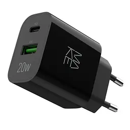 Зарядний пристрій мережевий MAKE 20W Type-C PD3.0 + USB QC4.0 Black - мініатюра 3