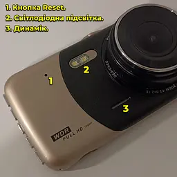 Відеореєстратор на 2 камери GT800 (спереду + позаду) HD - мініатюра 13