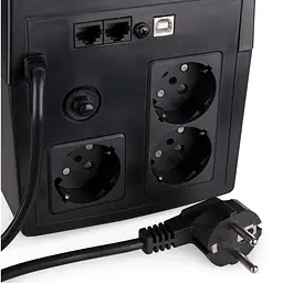Пристрій безперебійного живлення Vinga LED 1200VA plastic case with USB (VPE-1200PU) - мініатюра 10